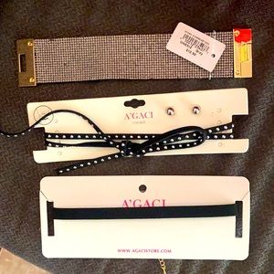 2 chokers and 1 Bracelet